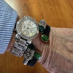 - Elegant Black Bracelet with teddy bears on end. Bracelet only.